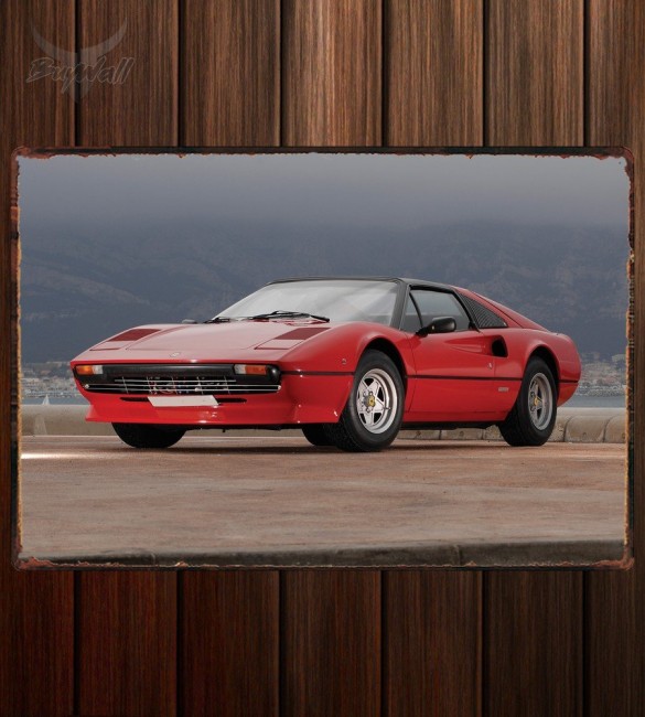 Металлическая табличка Ferrari 308 GTS Металлическая табличка Ferrari 308 GTS